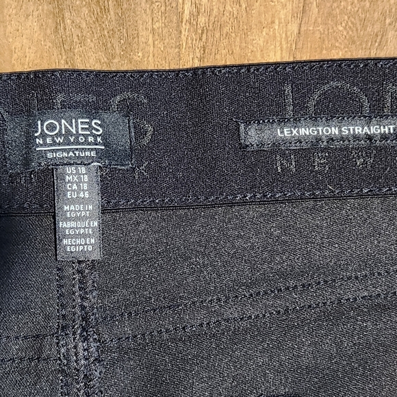 Jones New York Lexington Straight Leg Pull On Jeans Women's Plus Size 18 - Picture 4 of 6